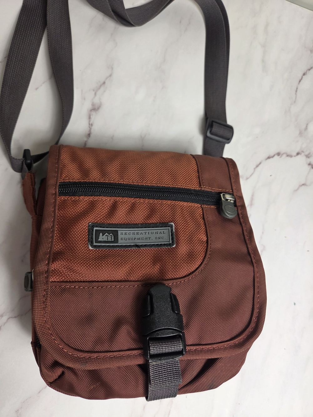 REI Small Rust Crossbody Bag - Compact Men’s Shoulder Bag